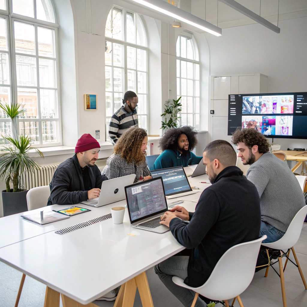 Creative strategy session in a modern studio