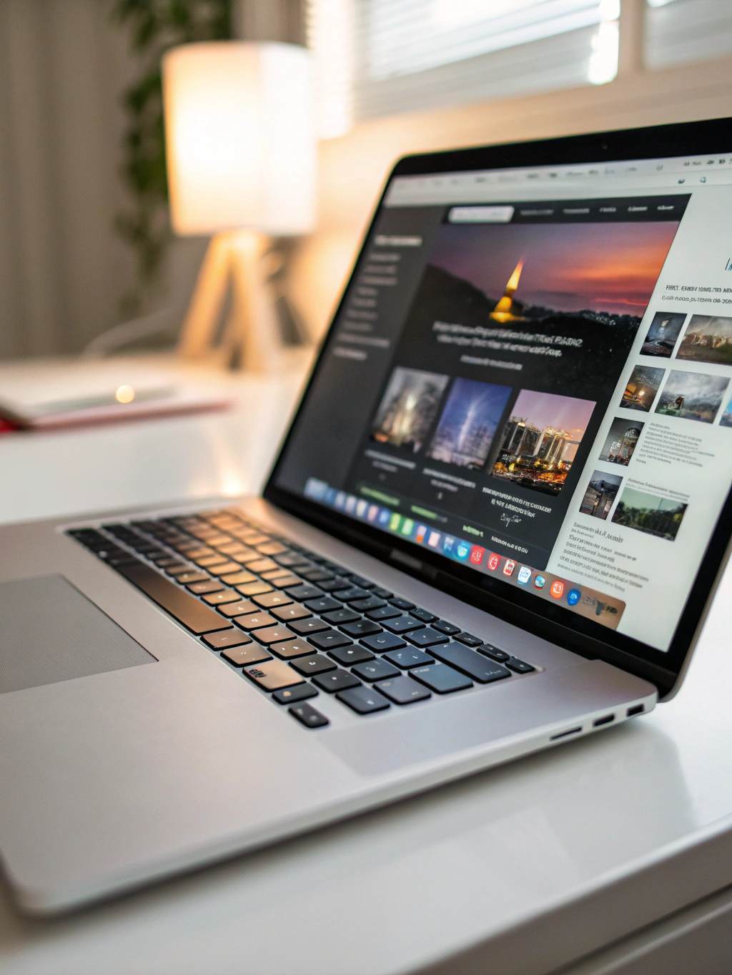 Modern website interface design